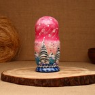 Матрёшка «Зима»,розовая, 5 кукольная, люкс - фото 4499333