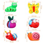 Резиновые игрушки для ванны Крошка Я «Букашечки», с пищалкой, в наборе 6 шт. - Фото 2