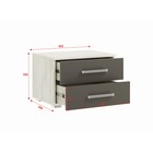Тумба прикроватная Фиеста, 502х382х350, Графит/Дуб крафт белый (комплект 2 шт) - фото 23662444