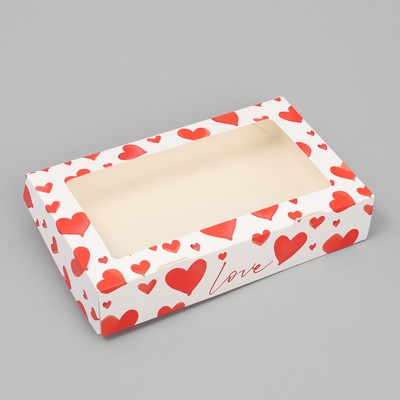 Кондитерская упаковка, коробка с ламинацией «Love», 20 х 12 х 4 см
