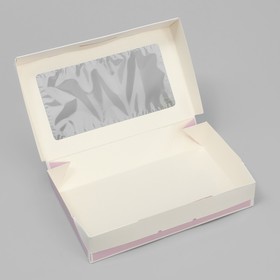 Коробки под конфеты сырники, кондитерская упаковка «Акварельные цветы», 20 х 12 х4 см