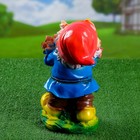 Садовая фигура "Гном с дровами" 15х20х34см - Фото 3