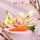 Набор для декора пасхальный «Пасхальные зайцы» 3 × 12 × 13,5 см - фото 9073846