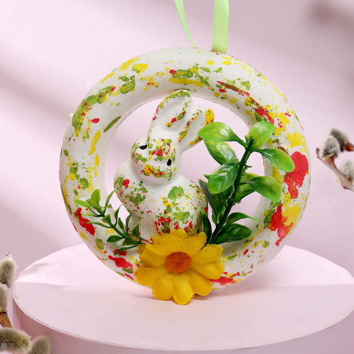 Пасхальный декор «Зайчик» 3×12×12 см - Фото 1