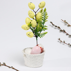 Пасхальный декор «Яйца на ветке» жёлтого цвета, 5 × 11 × 30 см - фото 12076775