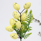 Пасхальный декор «Яйца на ветке» жёлтого цвета, 5 × 11 × 30 см - Фото 2