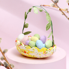 Декор пасхальный «Корзинка с яйцами» 8 × 12 × 14 см - фото 321075581