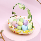 Декор пасхальный «Корзинка с яйцами» 8 × 12 × 14 см - фото 9073912