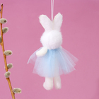 Мягкая игрушка «Зайка в платье» на подвесе, 16 см, цвет МИКС - фото 4138701