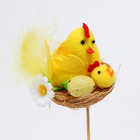 Пасхальный декор на палочке «Курочка в гнезде» 8 × 8 × 30 см - Фото 2
