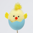 Пасхальный декор на палочке «Цыплёнок в яйце» 5 × 6,5 × 32,5 см - Фото 2