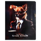 Тетрадь 96 листов в клетку на скрепке "Животные в роли", обложка мелованный картон, глянцевая ламинация, тиснение фольгой, МИКС (комплект 2 шт) - фото 23699028