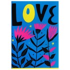 Тетрадь А4, 96 листов в клетку на скрепке Love you, обложка мелованный картон, неон, МИКС - Фото 4