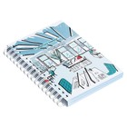 Записная книжка А6, 120 листов в клетку на гребне "Новый офис", обложка мелованный картон, МИКС - Фото 2