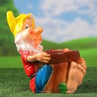 Садовая фигура "Гном с горшком" 29х21х31см - Фото 7