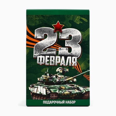 Подарочный набор: термостакан, ежедневник А6, 120 л., брелок, ручка «23 февраля»