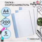 Набор папок-скоросшивателей А4, 200 мкм, Calligrata TOP Breeze, 5 штук, небесный 9915358 - фото 4413127