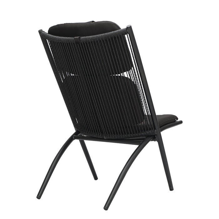 Кресло Hakon, 600×800×850 мм, искусственный ротанг, цвет чёрный - фото 1909502715