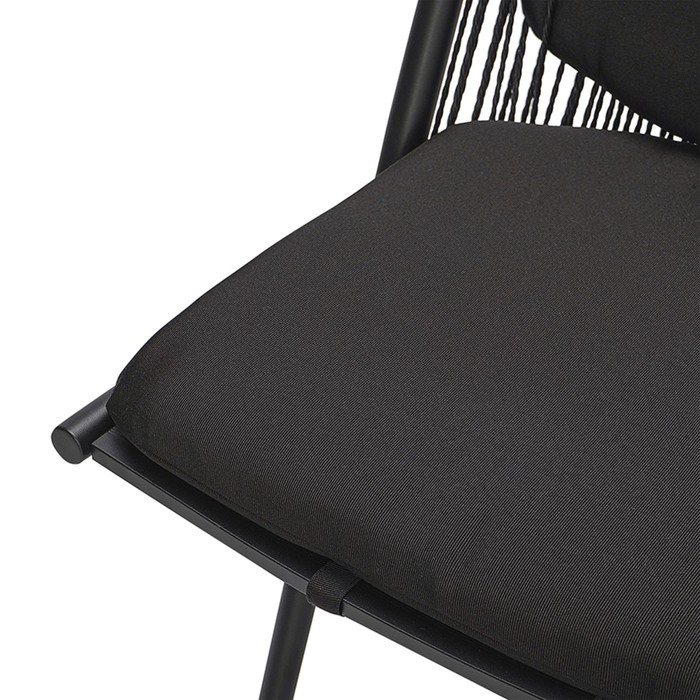 Кресло Hakon, 600×800×850 мм, искусственный ротанг, цвет чёрный - фото 1909502718