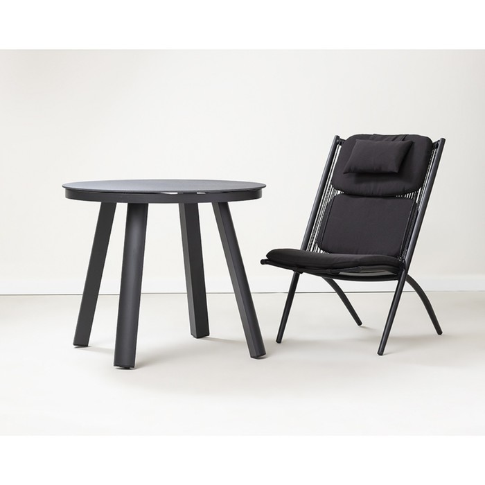 Кресло Hakon, 600×800×850 мм, искусственный ротанг, цвет чёрный - фото 1909502711