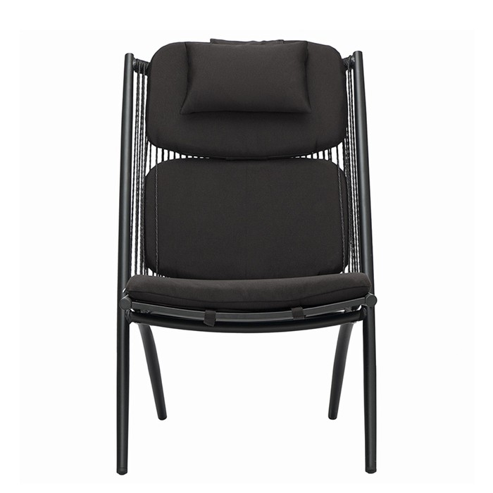 Кресло Hakon, 600×800×850 мм, искусственный ротанг, цвет чёрный - фото 1909502713