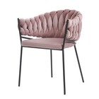 Кресло Lind, 600×530×770 мм, велюр, цвет розовый - фото 297599327
