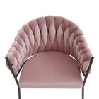 Кресло Lind, 600×530×770 мм, велюр, цвет розовый - Фото 9