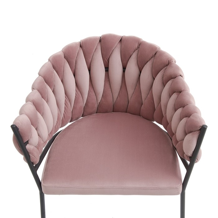 Кресло Lind, 600×530×770 мм, велюр, цвет розовый - фото 1909502728