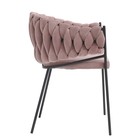 Кресло Lind, 600×530×770 мм, велюр, цвет розовый - Фото 5