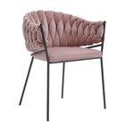 Кресло Lind, 600×530×770 мм, велюр, цвет розовый - Фото 6