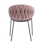 Кресло Lind, 600×530×770 мм, велюр, цвет розовый - Фото 8