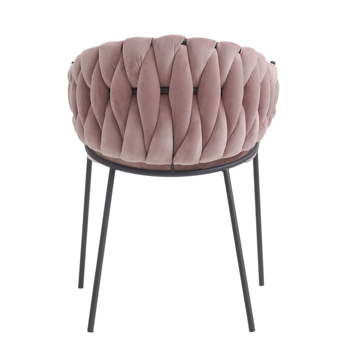 Кресло Lind, 600×530×770 мм, велюр, цвет розовый - фото 1909502727