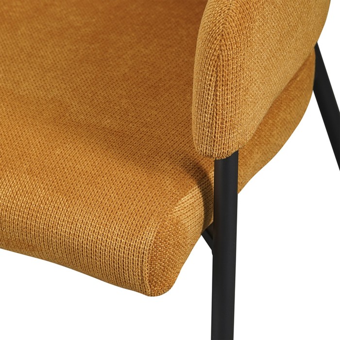 Кресло Wendy, 640×685×740 мм, фактурный шенилл, цвет охра - фото 1909502746