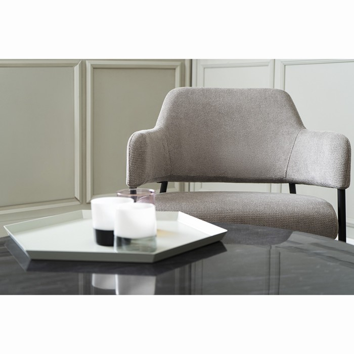 Кресло Wendy, 640×685×740 мм, фактурный шенилл, цвет серый - фото 1909502749