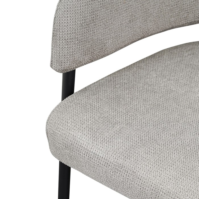Кресло Wendy, 640×685×740 мм, фактурный шенилл, цвет серый - фото 1909502760