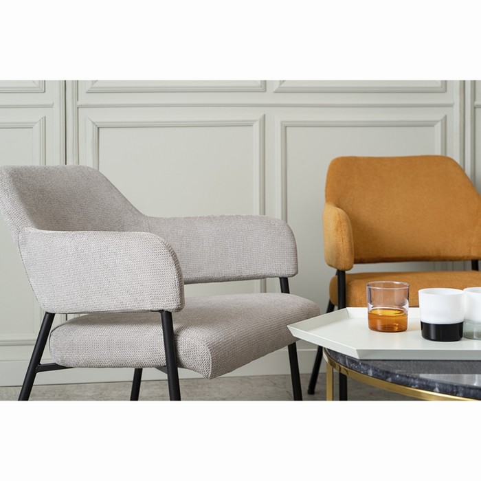 Кресло Wendy, 640×685×740 мм, фактурный шенилл, цвет серый - фото 1909502751
