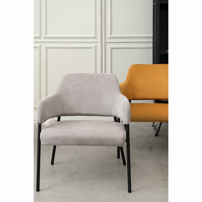 Кресло Wendy, 640×685×740 мм, фактурный шенилл, цвет серый - фото 1891887484