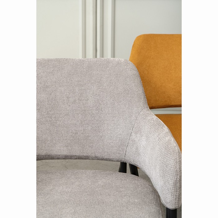 Кресло Wendy, 640×685×740 мм, фактурный шенилл, цвет серый - фото 1891887486