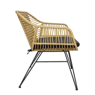 Кушетка Vetle Bent, 1250×680×820 мм, цвет ротанг