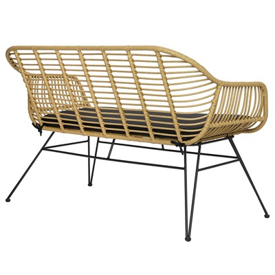 Кушетка Vetle Bent, 1250×680×820 мм, цвет ротанг