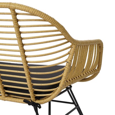 Кушетка Vetle Bent, 1250×680×820 мм, цвет ротанг