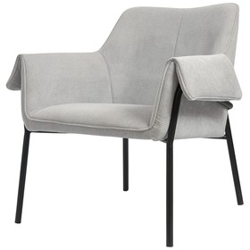 Лаунж-кресло Aline, 760×610×750 мм, шенилл, цвет светло-серый