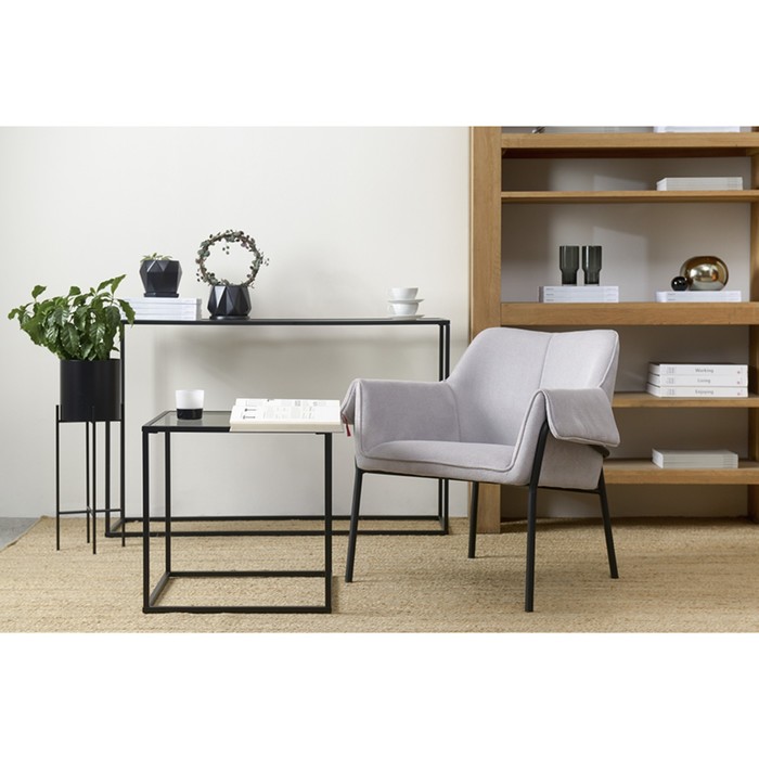 Лаунж-кресло Aline, 760×610×750 мм, шенилл, цвет светло-серый