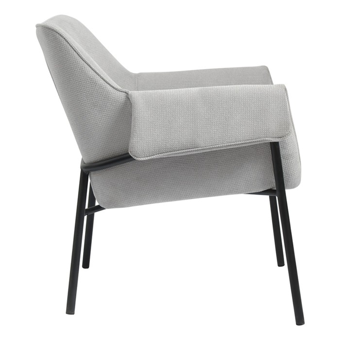 Лаунж-кресло Aline, 760×610×750 мм, шенилл, цвет светло-серый - фото 1928491591