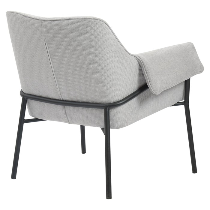 Лаунж-кресло Aline, 760×610×750 мм, шенилл, цвет светло-серый - фото 1928491592