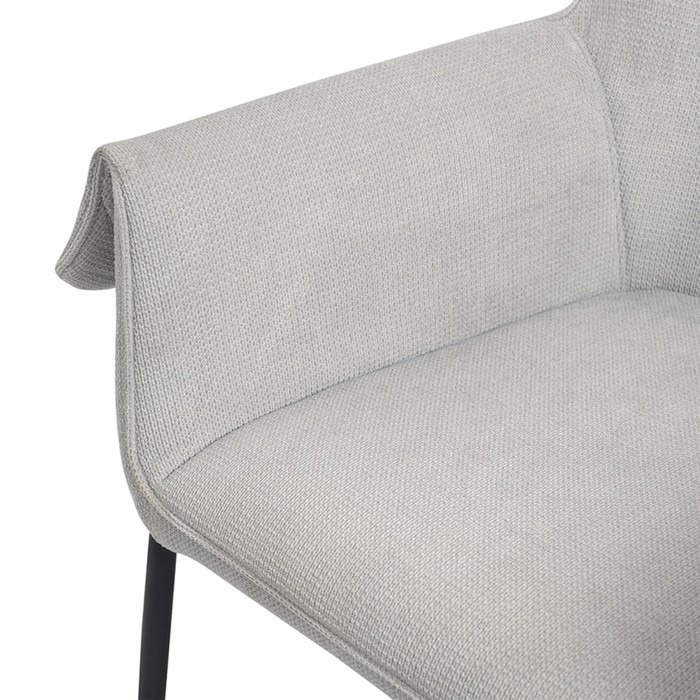 Лаунж-кресло Aline, 760×610×750 мм, шенилл, цвет светло-серый - фото 1909502788