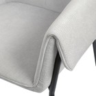 Лаунж-кресло Aline, 760×610×750 мм, шенилл, цвет светло-серый - Фото 9