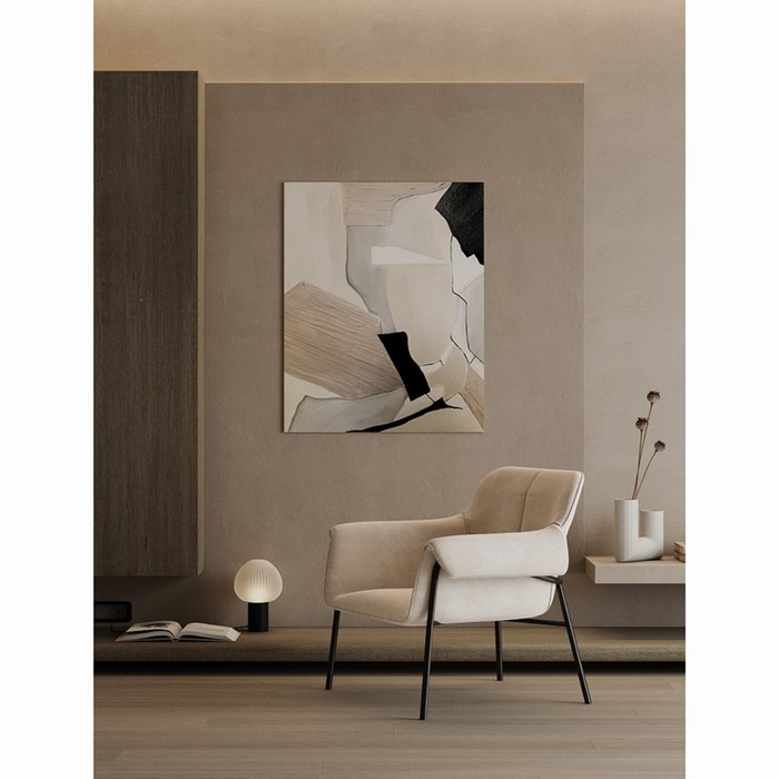 Лаунж-кресло Aline, 760×610×750 мм, шенилл, цвет светло-серый - фото 1891887523