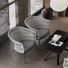 Лаунж-кресло Haugen, 660×640×720 мм, цвет тёмно-серый / светло-серый - Фото 9