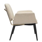 Лаунж-кресло Hilde, 600×800×730 мм, букле, цвет серо-бежевый - Фото 14